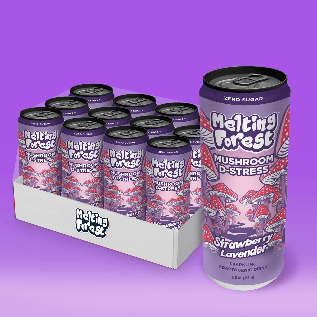 Melting forest - Mushroom D-Stress Sparkling Water (Zero Caffeine) - Mystic Journey Path