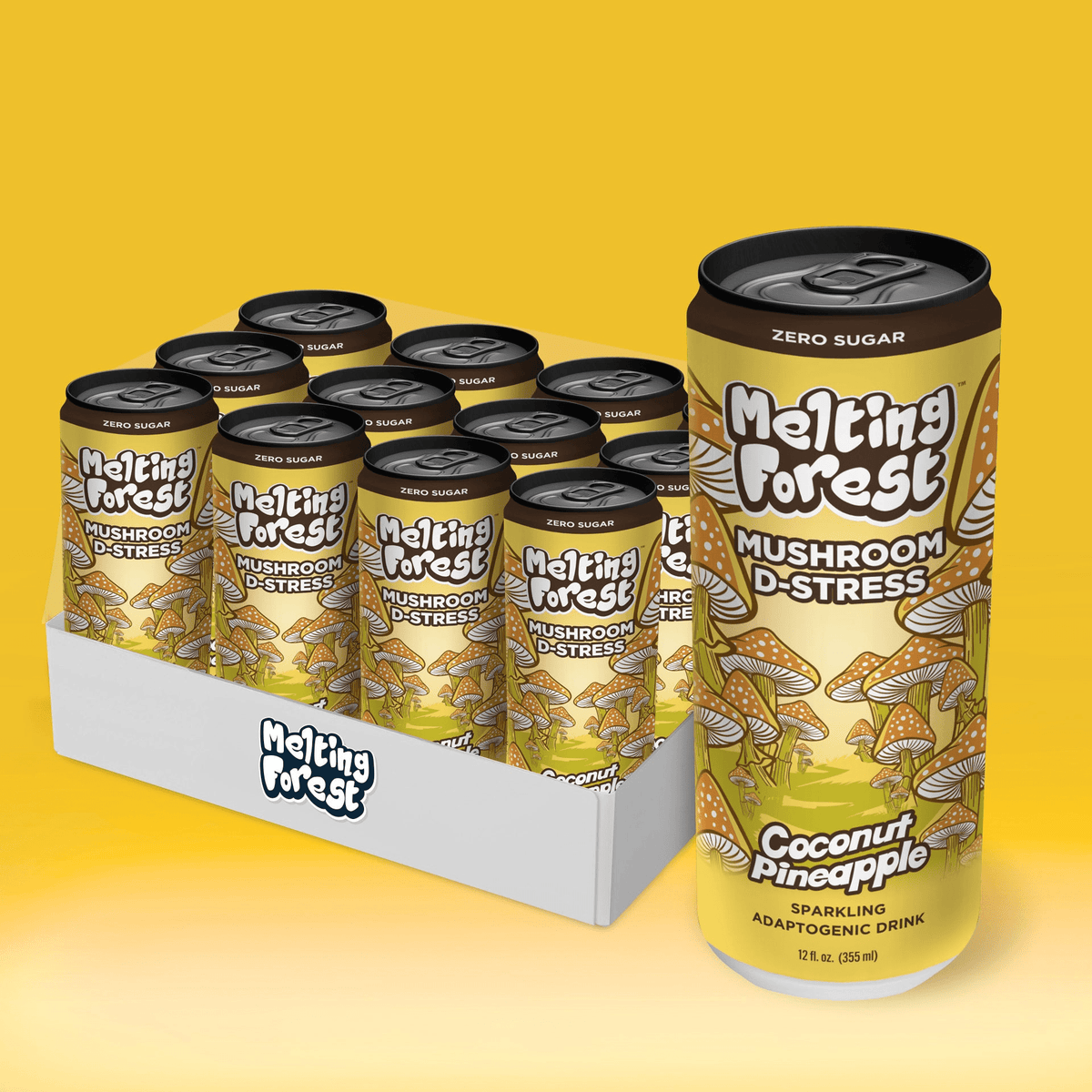 Melting forest - Mushroom D-Stress Sparkling Water (Zero Caffeine) - Mystic Journey Path