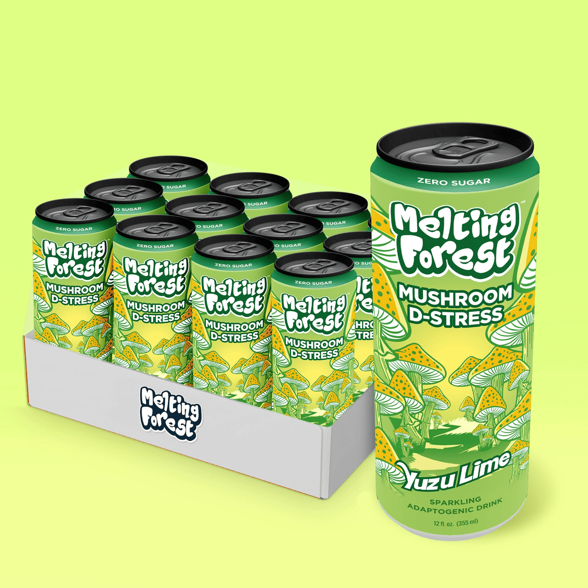 Melting forest - Mushroom D-Stress Sparkling Water (Zero Caffeine) - Mystic Journey Path