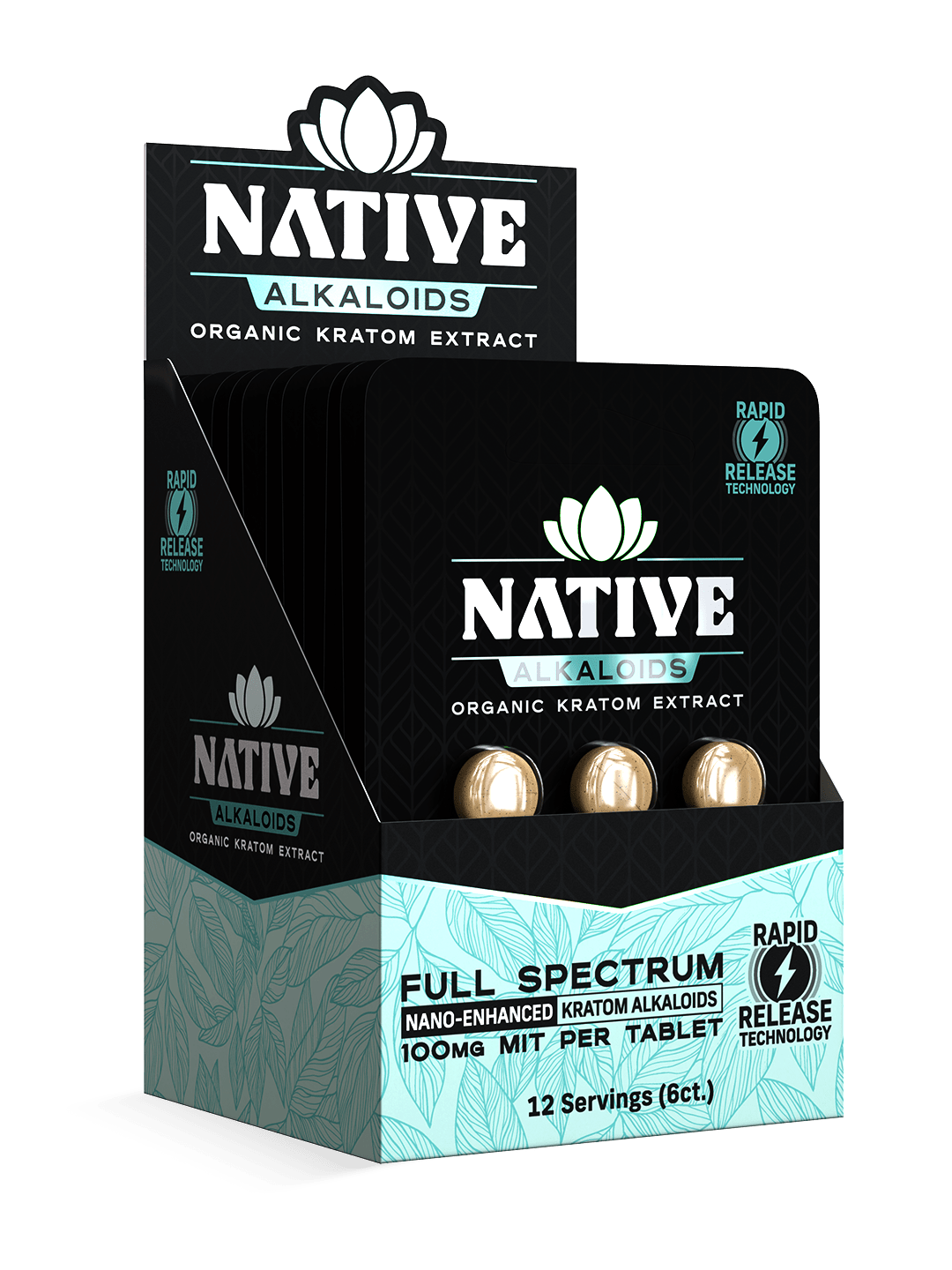 Native Alkaloids Natural Flavor 600mg 6 pk TABS (10pk DISPLAY CASE) - Mystic Journey Path