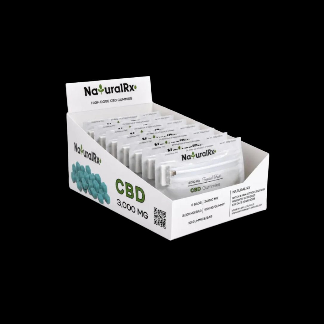 Naturalrx -Tropical Fruit CBD Gummies 3g - 30 Gummies/Bag - Mystic Journey Path