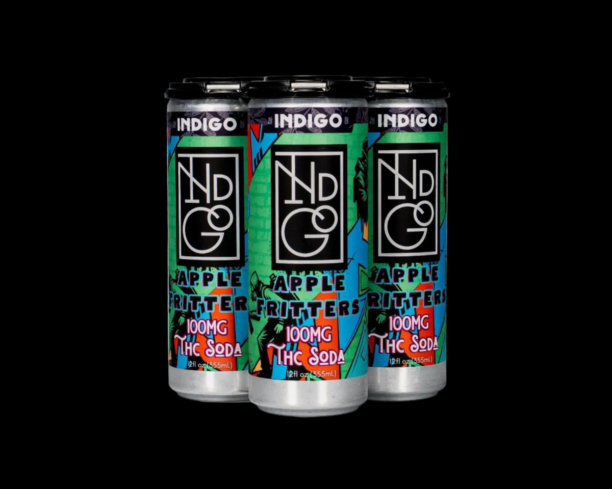 NEW! Indigo Apple Fritters Soda 100mg D9 - Case of 24 - Mystic Journey Path