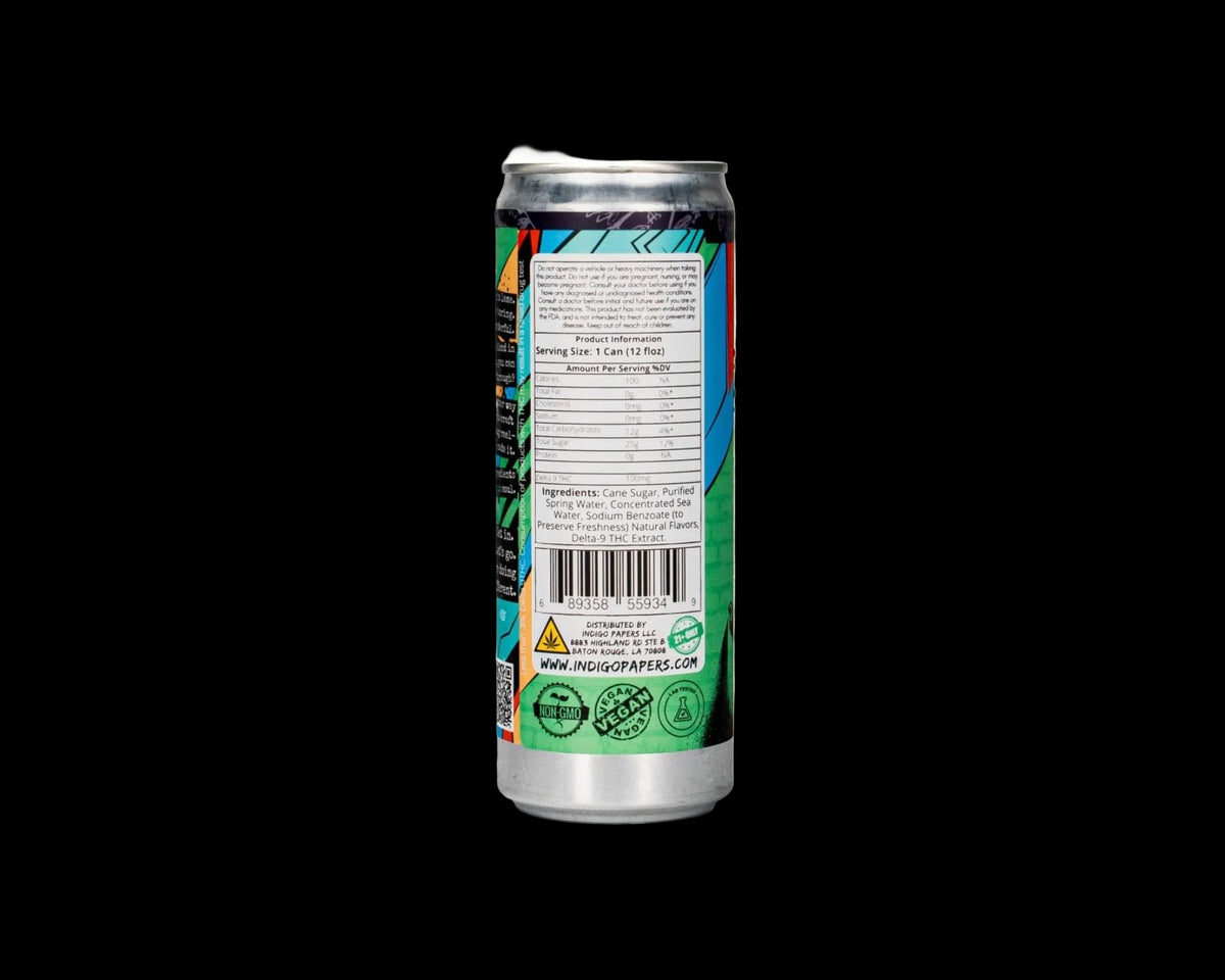NEW! Indigo Apple Fritters Soda 100mg D9 - Case of 24 - Mystic Journey Path