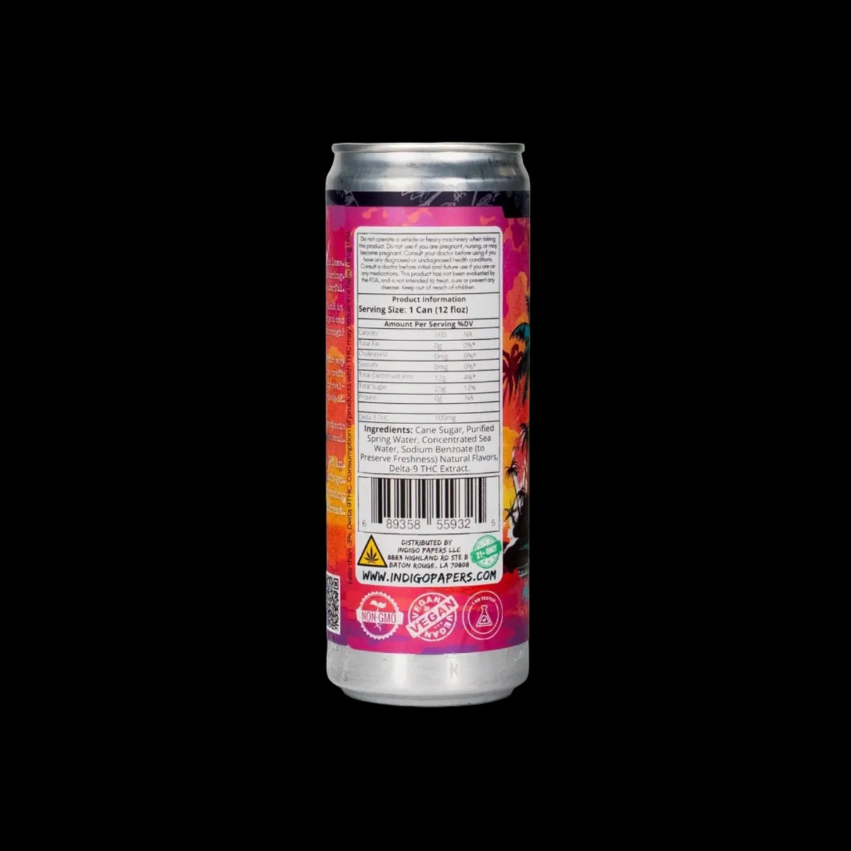 NEW! Indigo Watermelon Wave Soda 100mg D9 - Case of 24 -Mystic Journey Path