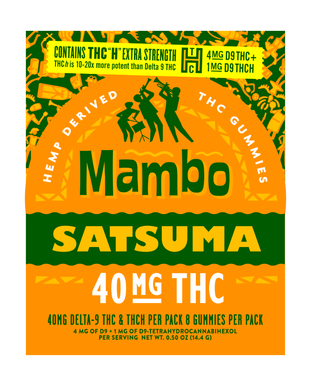 Mambo Satsuma D9/THCH ~40mg Box of 10 - Mystic Journey Path