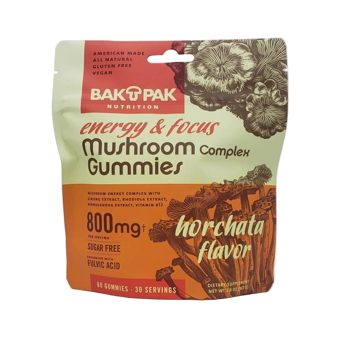 NEW! Mushroom Energy & Focus Gummies~Horchata - Mystic Journey Path