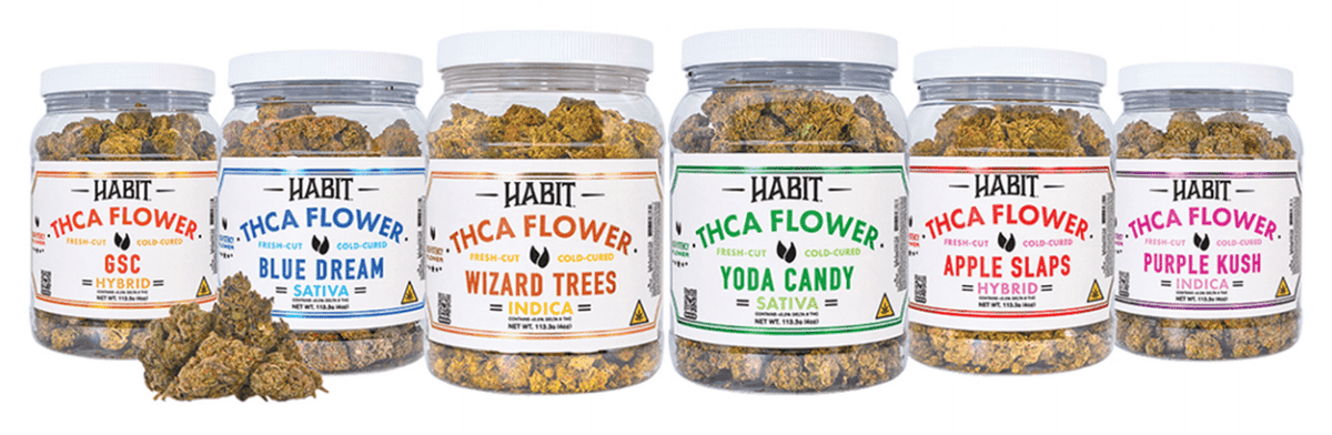 New! THCA Flower Jar Purple Kush 4oz (Indica) - BULK - Strawberry Mushroom Tablets - Case of 10 - Mystic Journey Path
