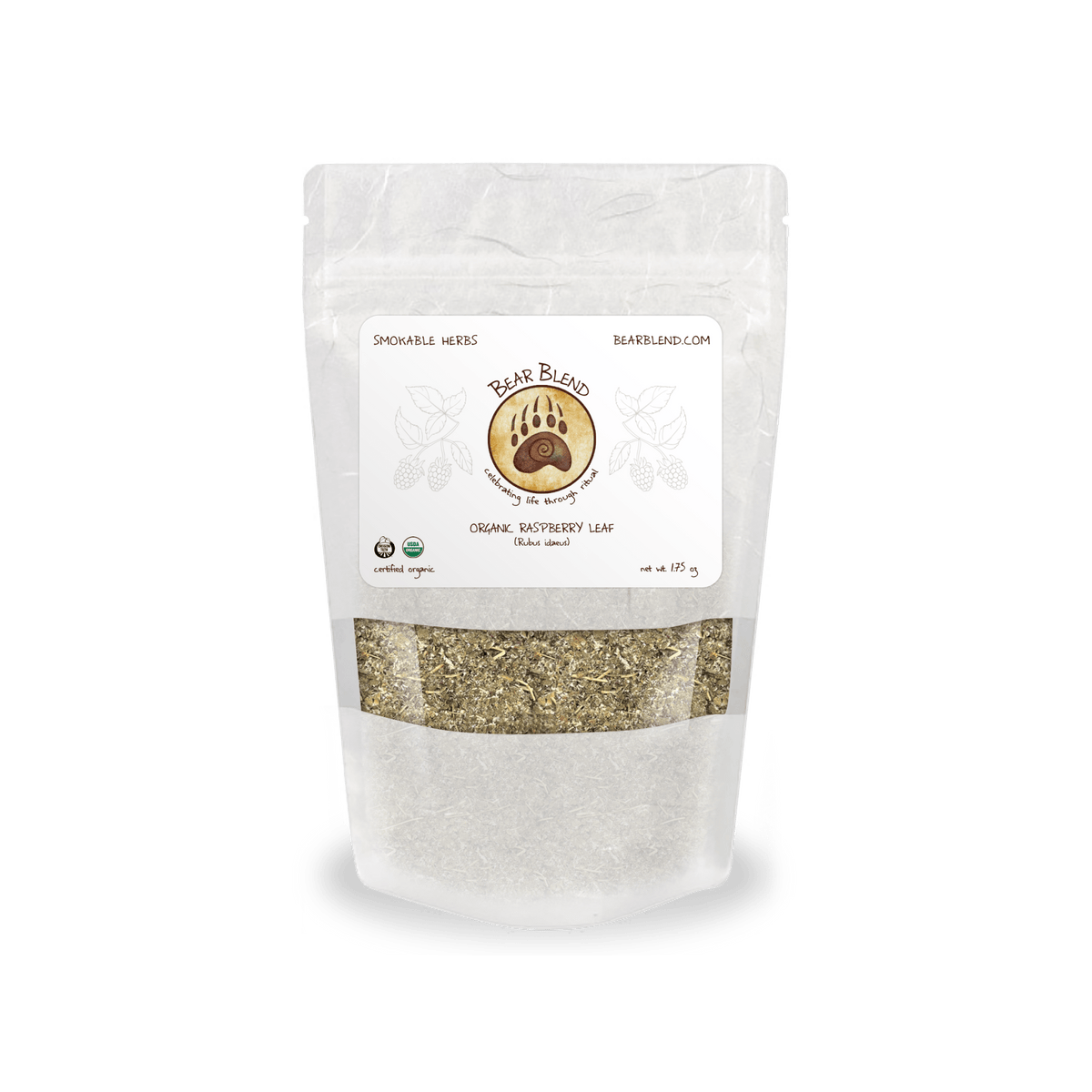 Organic Raspberry Leaf - Smokable Herbs - Mystic Journey Path