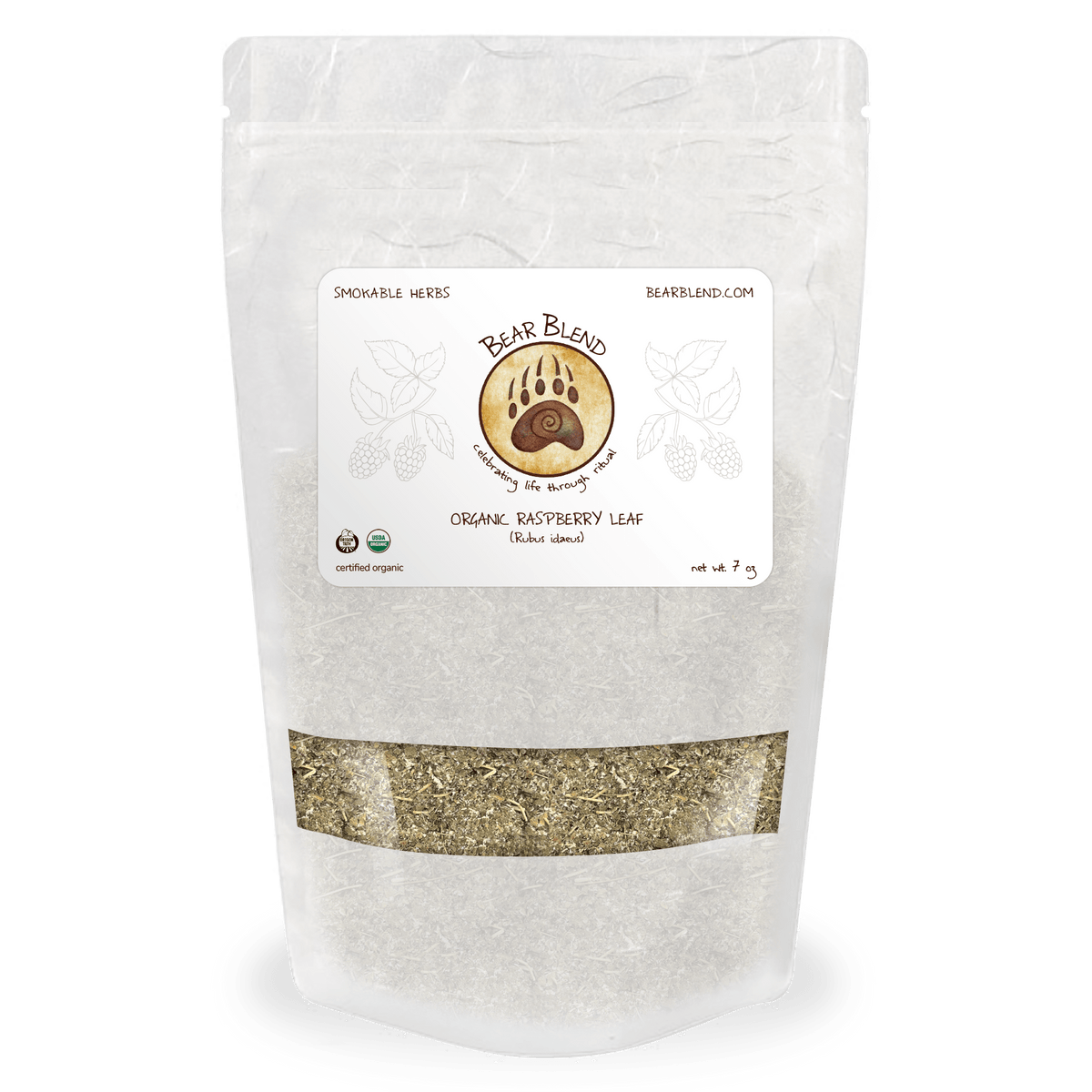 Organic Raspberry Leaf - Smokable Herbs - Mystic Journey Path
