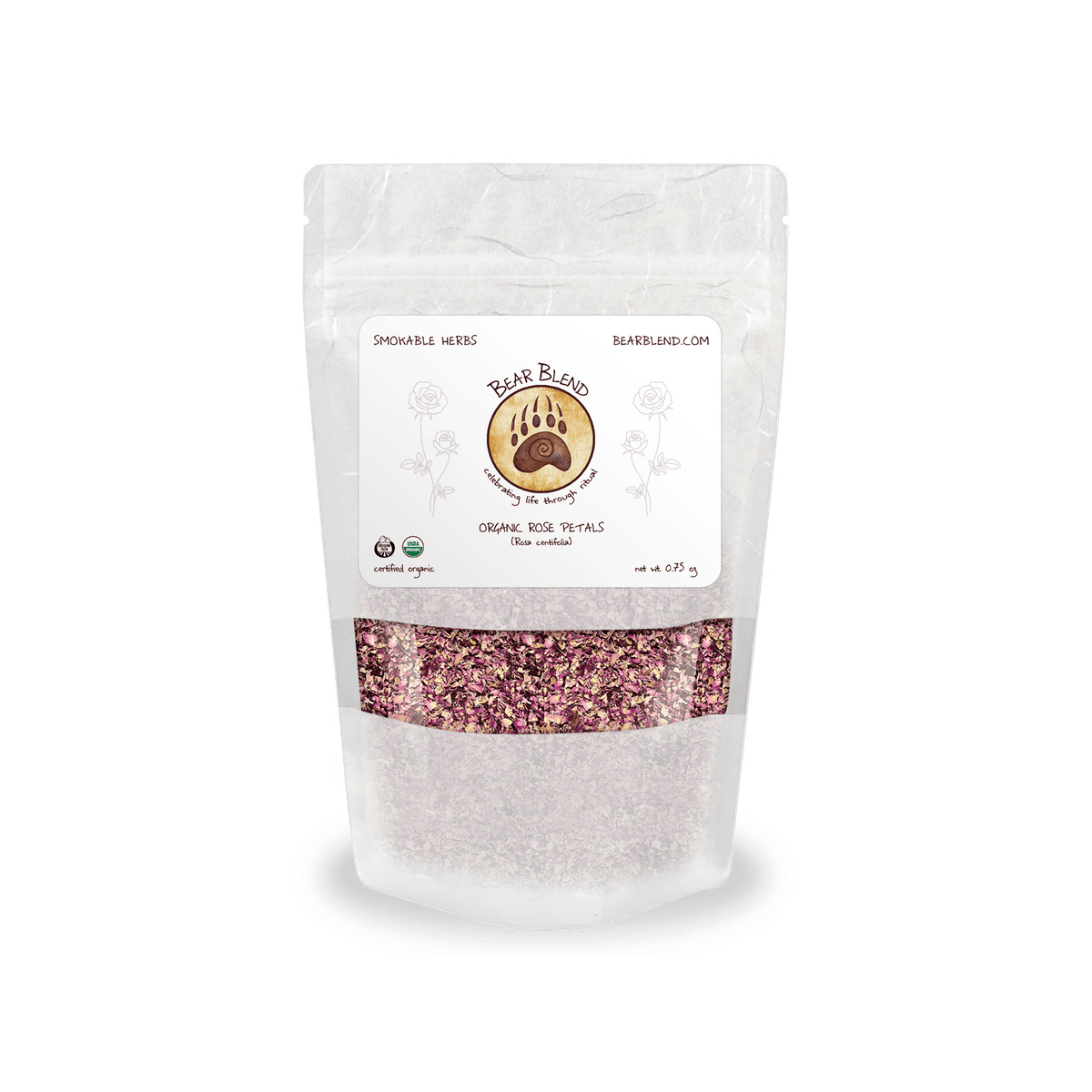 Organic Rose Petals - Smokable Herbs - Mystic Journey Path