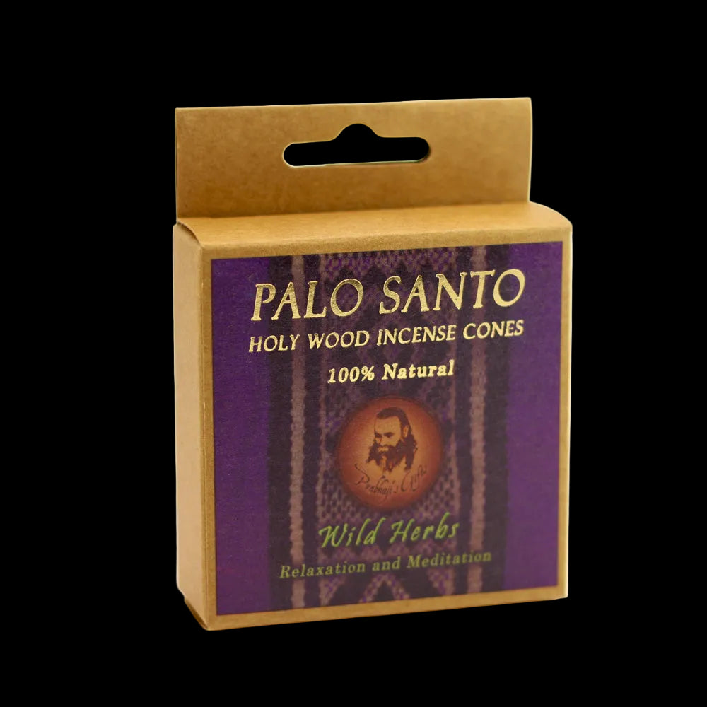 Palo Santo and Wild Herbs - Relaxation & Meditation -  6 Incense Cones - Wholesale and Retail Prabhuji's Gifts  - Mystic journey Path