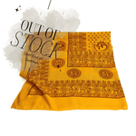 Prabhuji Meditation Yoga Prayer Shawl - Mantra Om - Yellow Large  - Mystic Journey Path