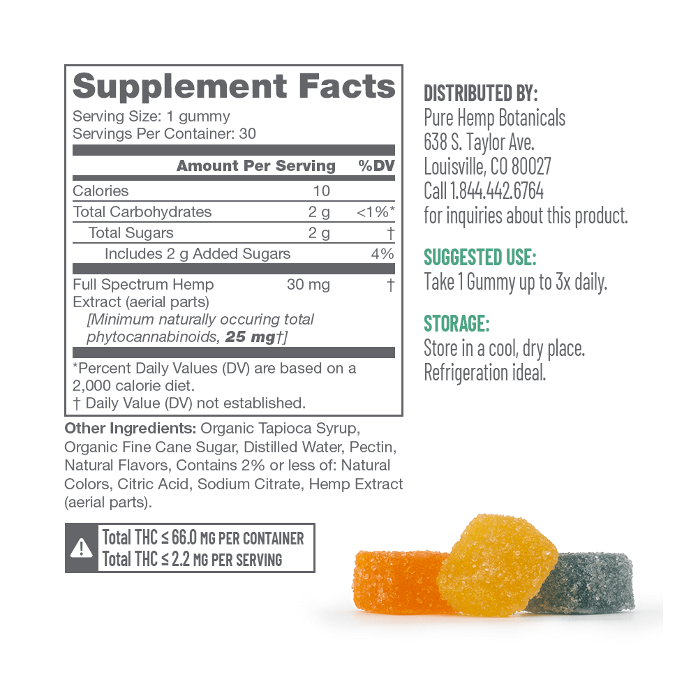 Pure Balance 750mg Full Spectrum CBD Gummies 30ct - Tree Spirit Wellness