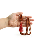 Prabhuji Prayer Mala Beads - Rudraksha - 108 Prayer Beads  - Mystic Journey Path