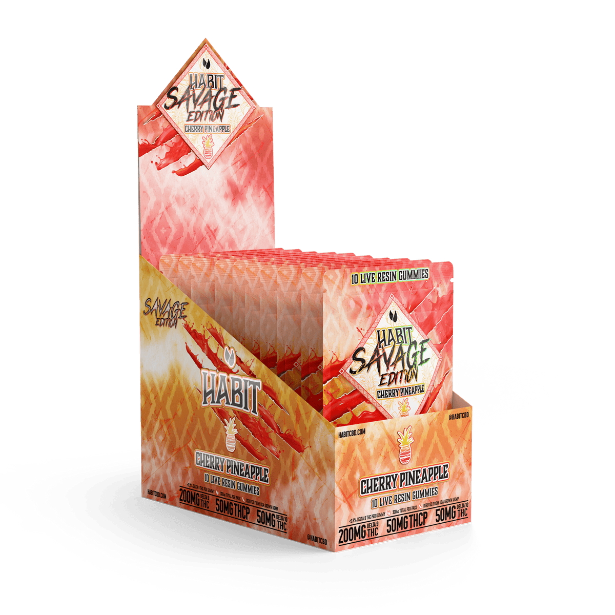 SAVAGE EDITION Delta 9+THCP+Delta 10 gummies Cherry Pineapple - Mystic Journey Path