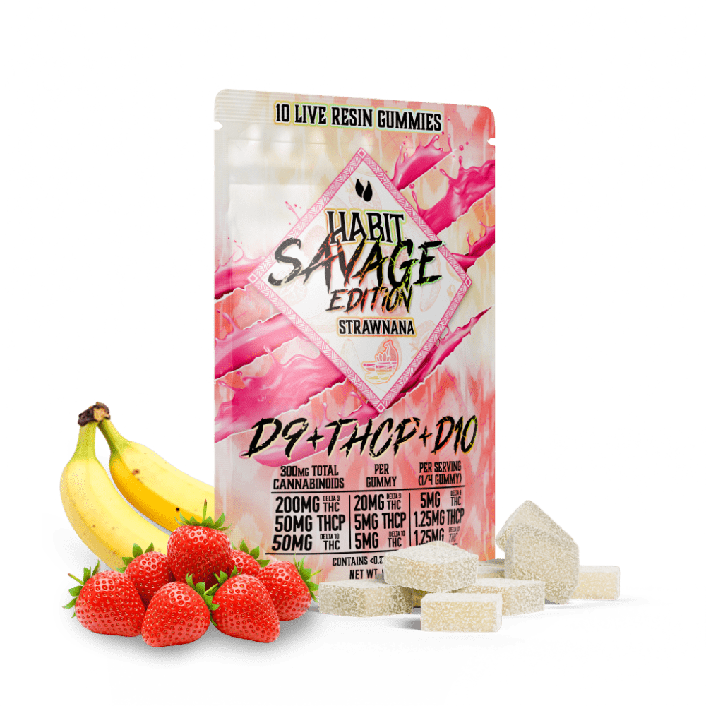 SAVAGE EDITION Delta 9+THCP+Delta 10 gummies Strawnana - Mystic Journey Path