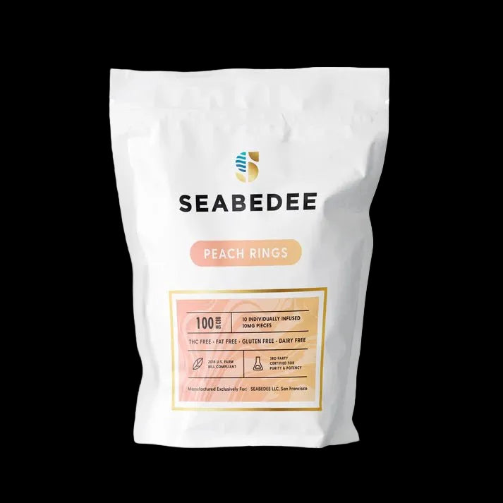 Seabedee Peach Ring Gummies 300mg Cannabinoids - Mystic Journey Path
