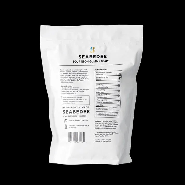 Seabedee Sour Neon dummies 300mg Cannabinoids - Mystic Journey Path
