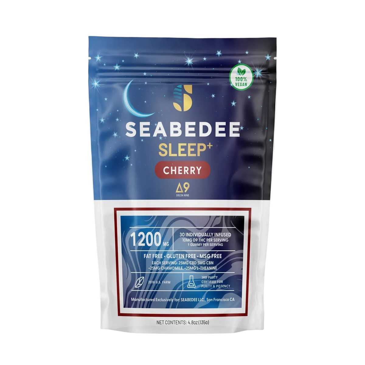 Sleep Aid Gummies 1200 mg Cannabinoids - Cherry - Mystic Journey Path
