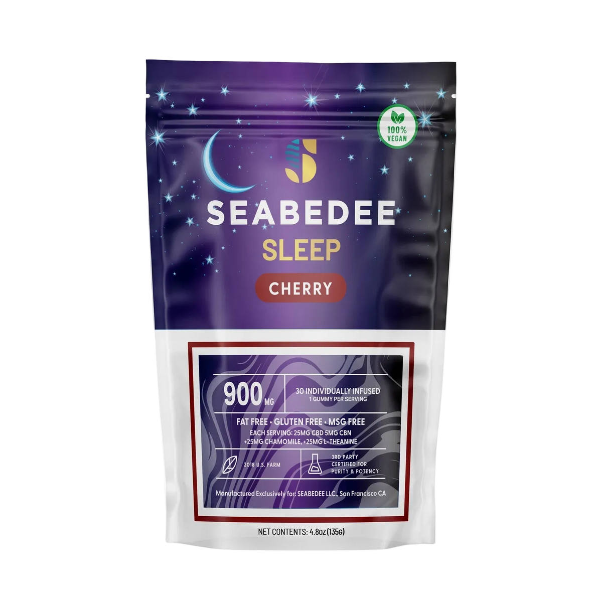 Sleep Aid Gummies 900 mg Cannabinoids - Cherry - Mystic Journey Path

