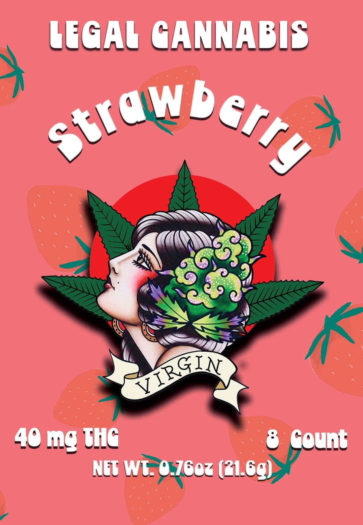 Strawberry 5mg D9 8 count (Box of 10) - Tree Spirit Wellness