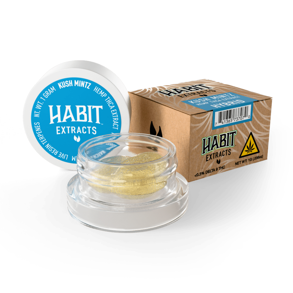 THCA Concentrate 1g Kush Mintz (Hybrid) 10pk display case - Mystic Journey Path