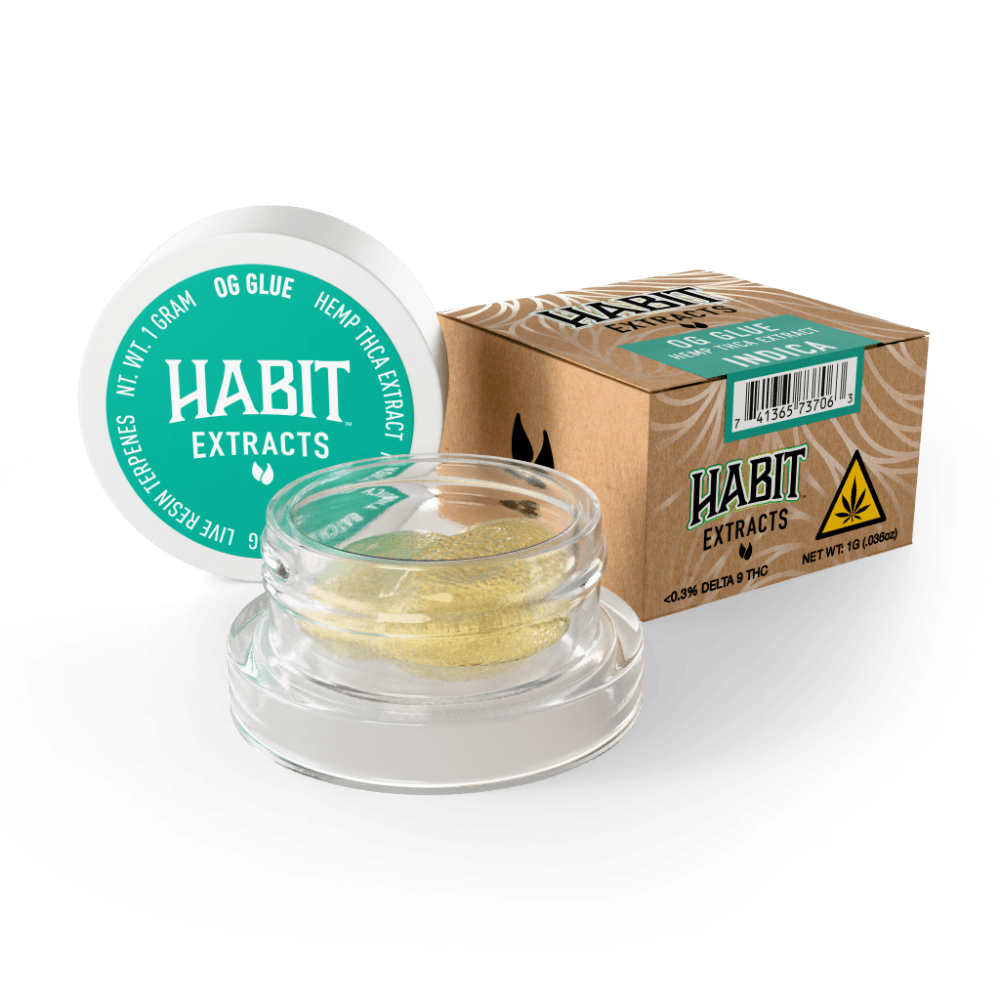 THCA Concentrate 1g OG Glue (Indica) 10pk display case - Mystic Journey Path
