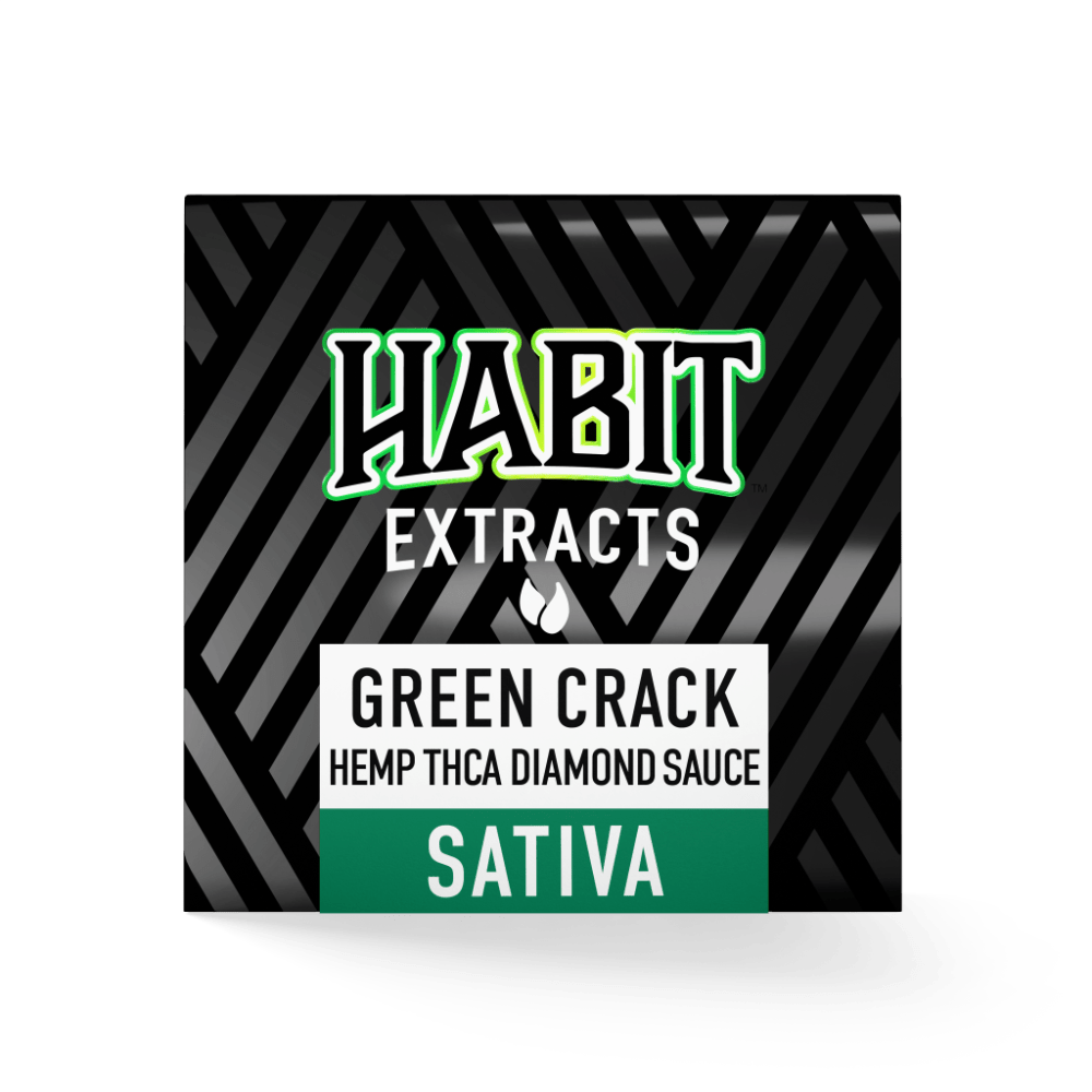 THCA Diamond Sauce Concentrate 1g Green Crack (Sativa) 10pk display case - Mystic Journey Path