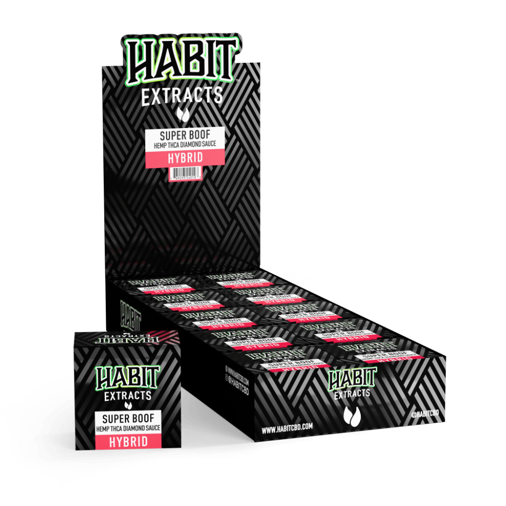 THCA Diamond Sauce Concentrate 1g Super Boof (Hybrid) 10pk display case - Mystic Journey Path
