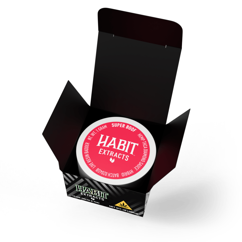 THCA Diamond Sauce Concentrate 1g Super Boof (Hybrid) 10pk display case - Mystic Journey Path