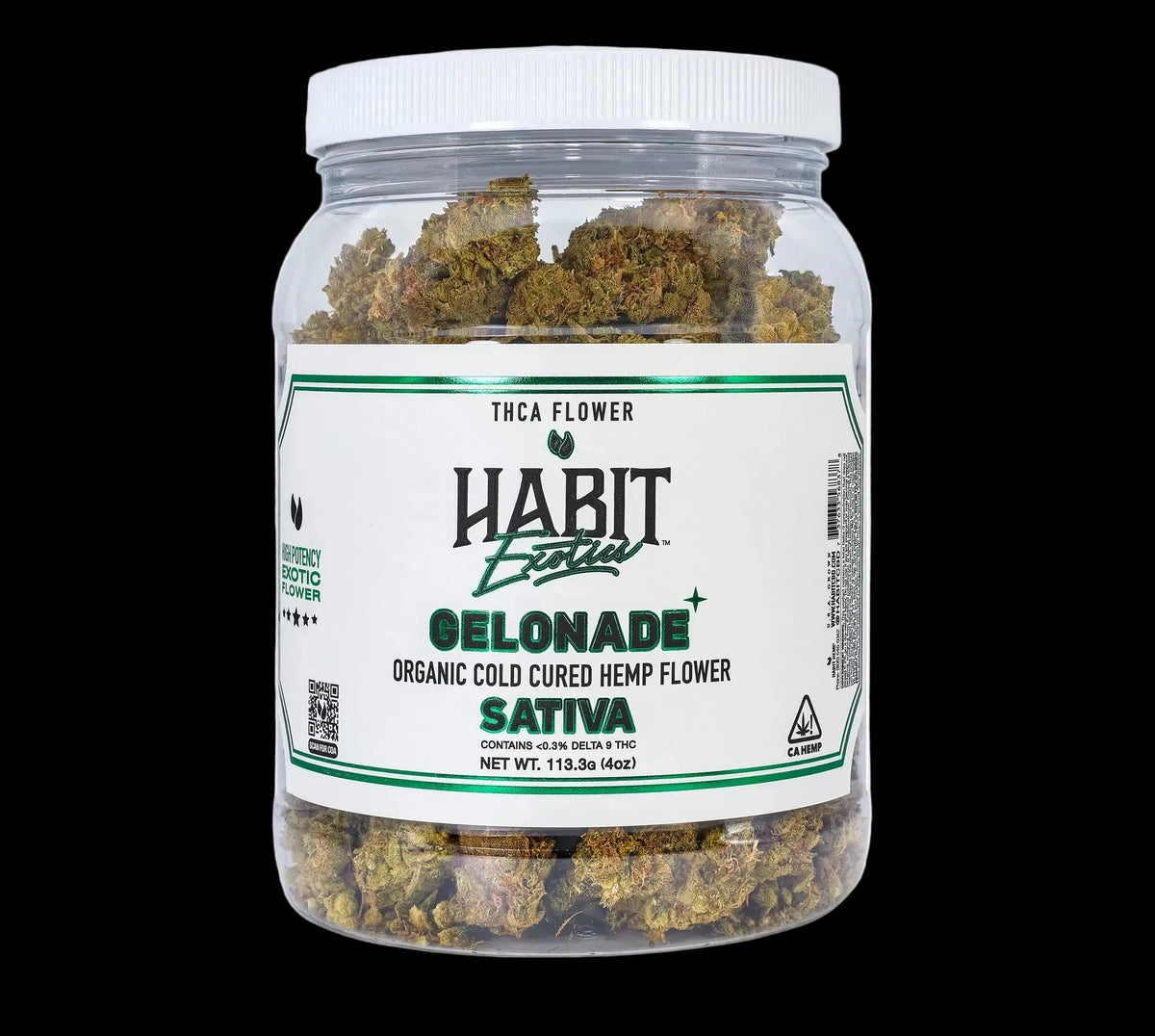THCA Exotics Flower Jar Gelonade 4oz (Sativa) - BULK - Strawberry Mushroom Tablets - Case of 10 - Mystic Journey Path