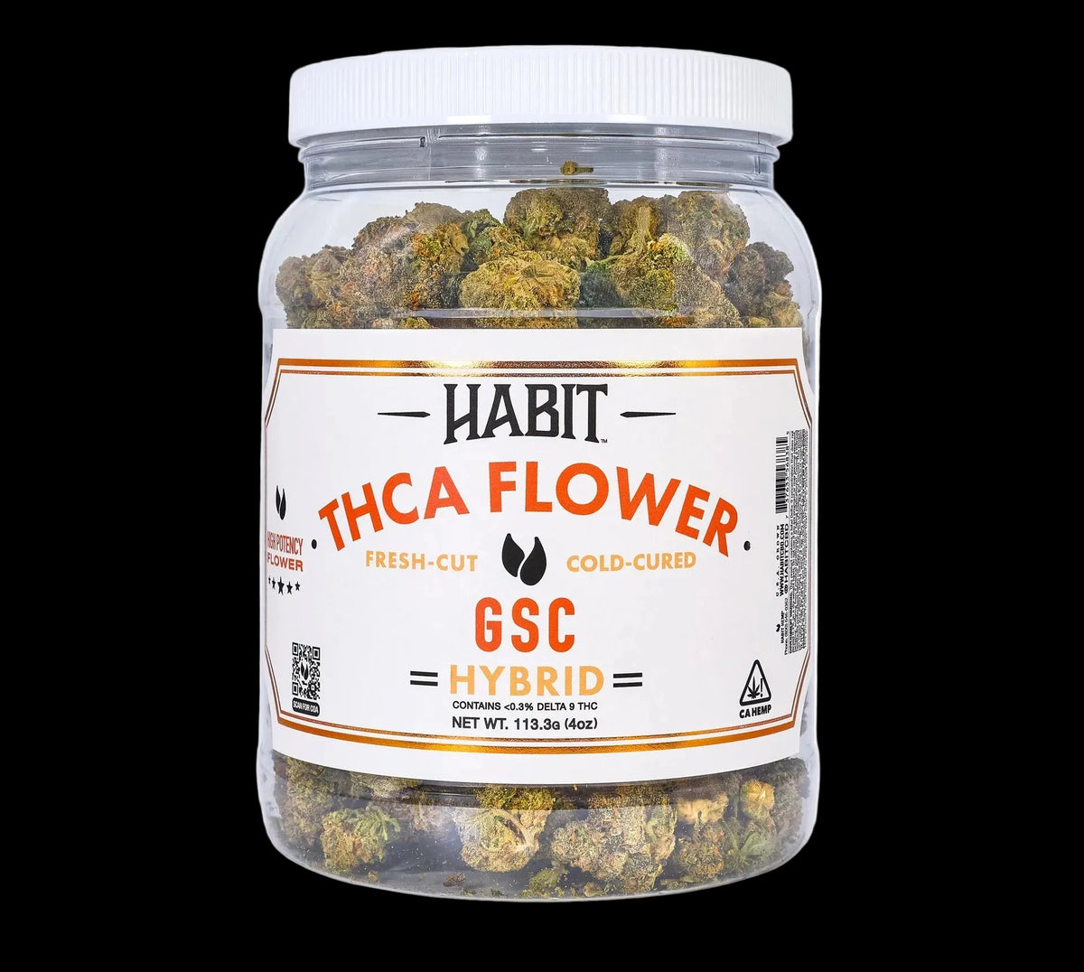 THCA Flower Jar GSC 4oz (Hybrid) - Strawberry Mushroom Tablets - Case of 10 - Mystic Journey Path