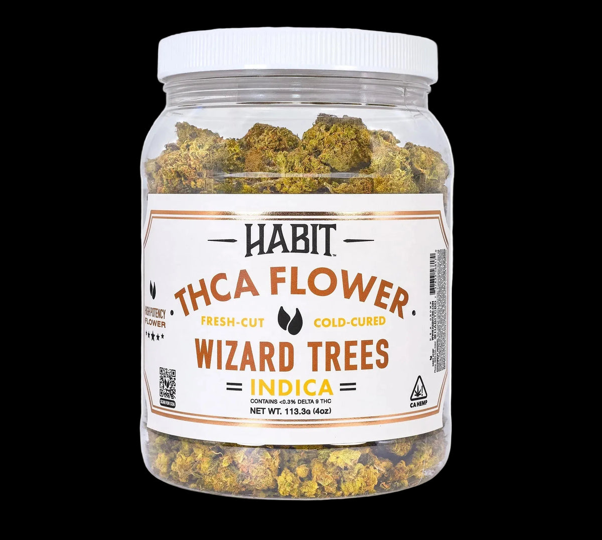THCA Flower Jar Wizard Trees 4oz (Indica) - Strawberry Mushroom Tablets - Case of 10 - Mystic Journey Path
