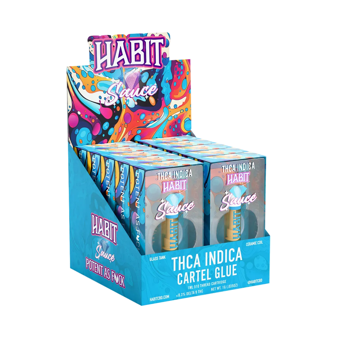 THCA Live Resin 510 Cartridge - Cartel Glue 1g (Hybrid) - 10 Pack - Mystic Journey Path