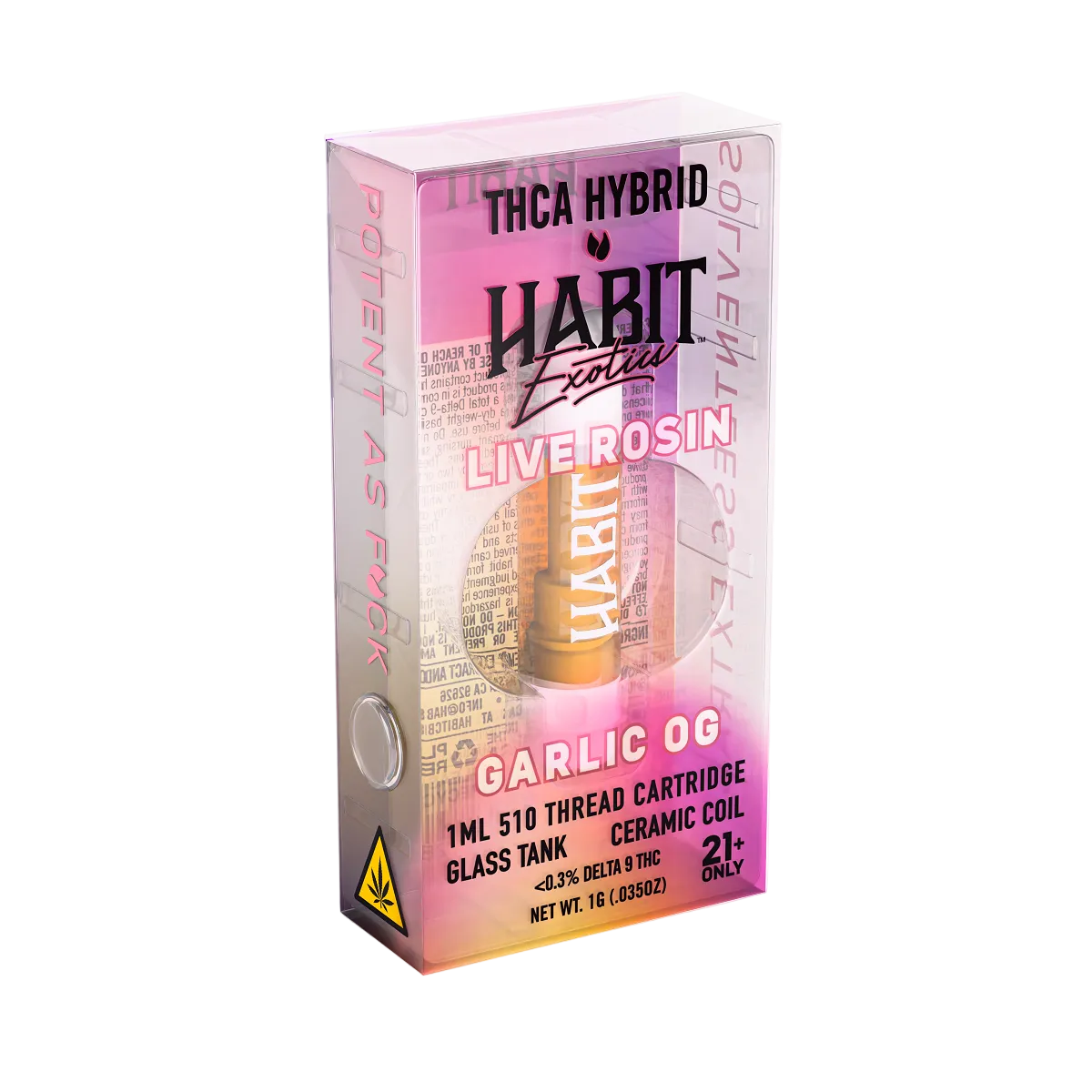 THCA Live Rosin 510 Cartridge - OG Garlic 1g (Hybrid) - 10 Pack - Mystic Journey Path