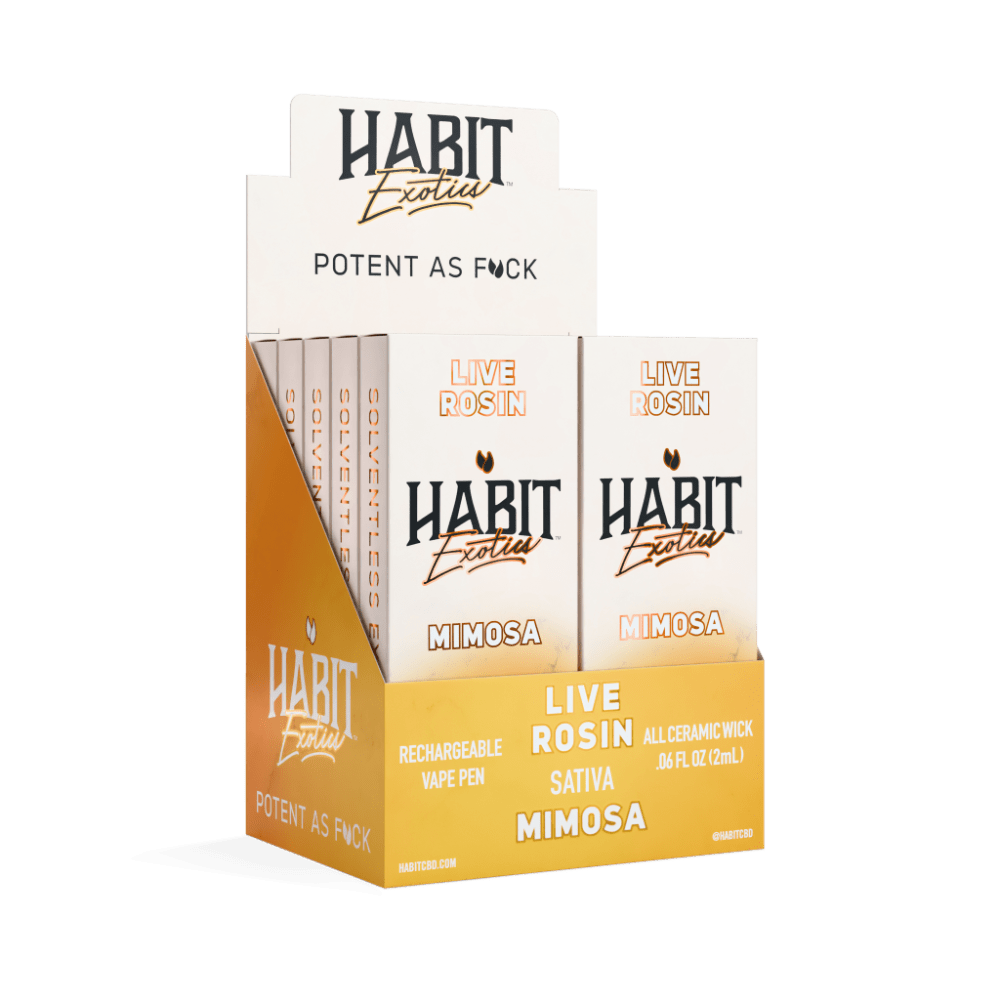 THCA Live Rosin Rechargeable Vape - Mimosa 2g (Sativa) - 10 Pack - Mystic Journey Path