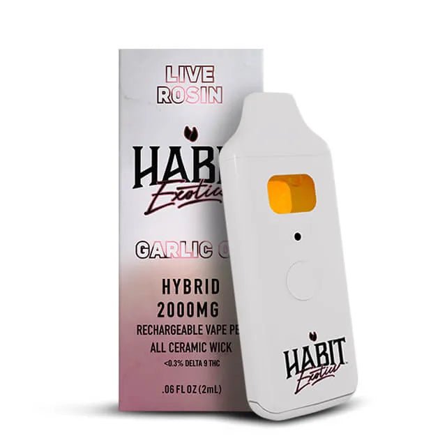 THCA Live Rosin Rechargeable Vape - OG Garlic 2g (Hybrid) - 10 Pack - Mystic Journey Path