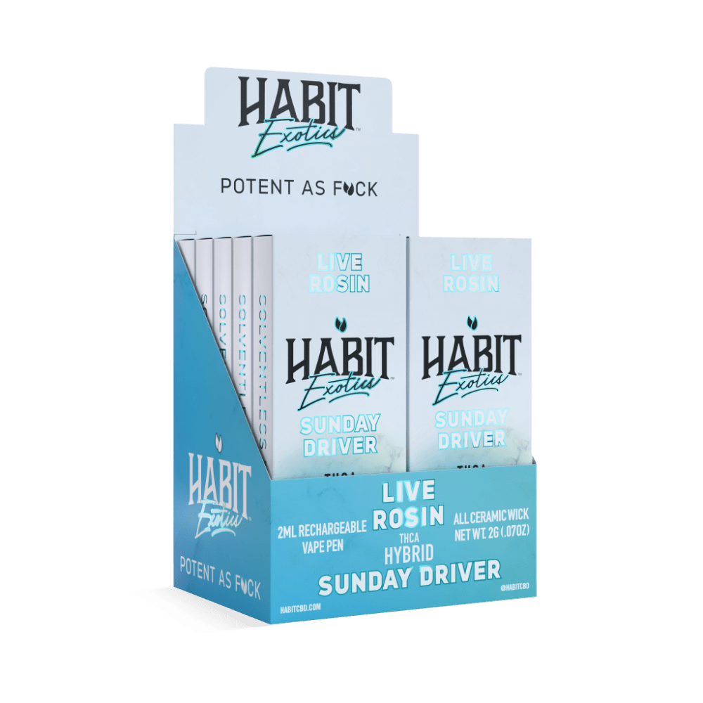 THCA Live Rosin Rechargeable Vape - Sunday Driver 2g (Hybrid) - 10 Pack - Mystic Journey Path