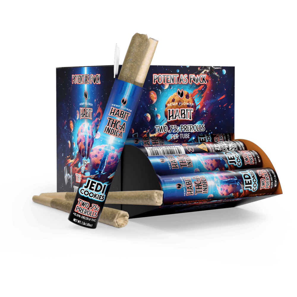 THCA.75g PRE - Rolls 2Pk Jedi Cookies (Indica) Case of 20 - Mystic Journey Path