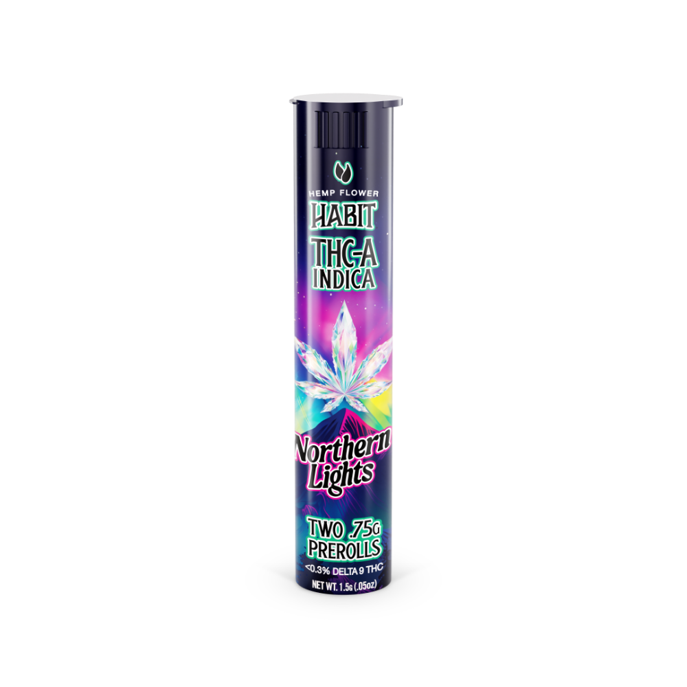 THCA.75g PRE - Rolls 2Pk Northern Lights (Indica) Case of 20 - Mystic Journey Path