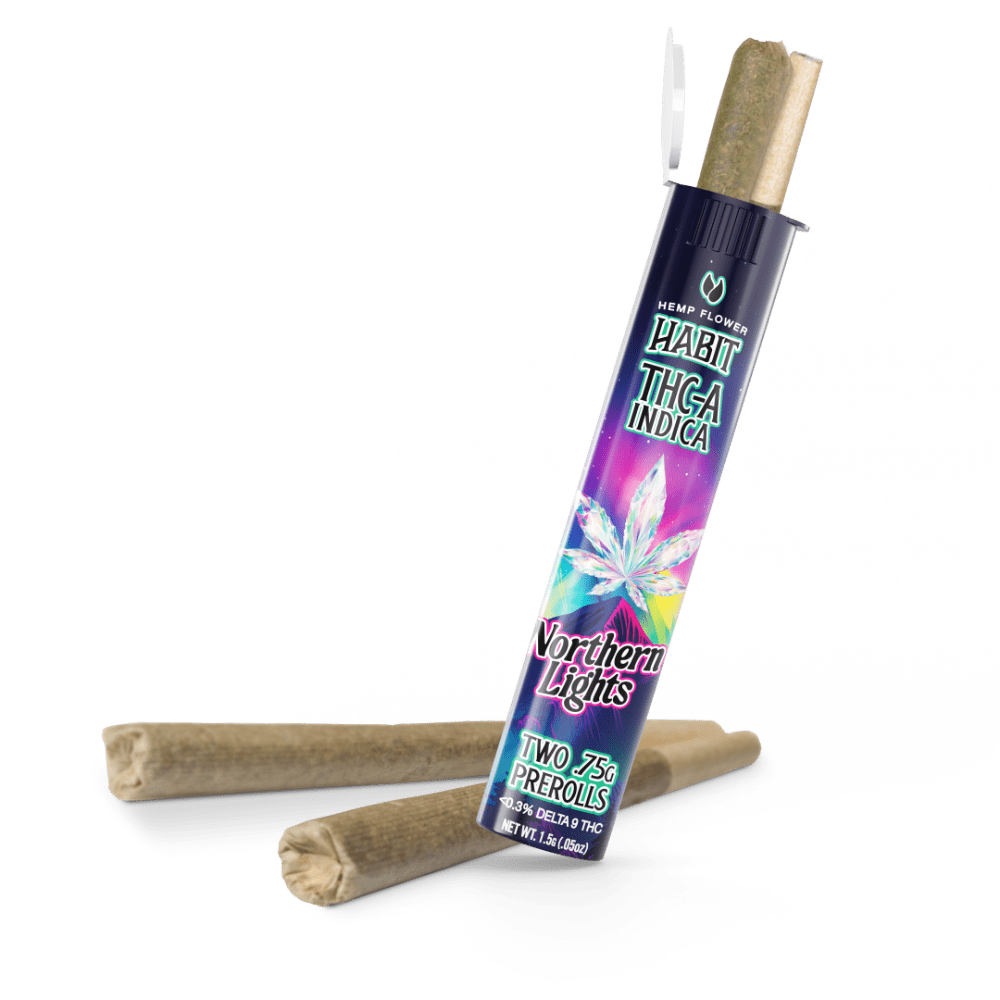 THCA.75g PRE - Rolls 2Pk Northern Lights (Indica) Case of 20 - Mystic Journey Path