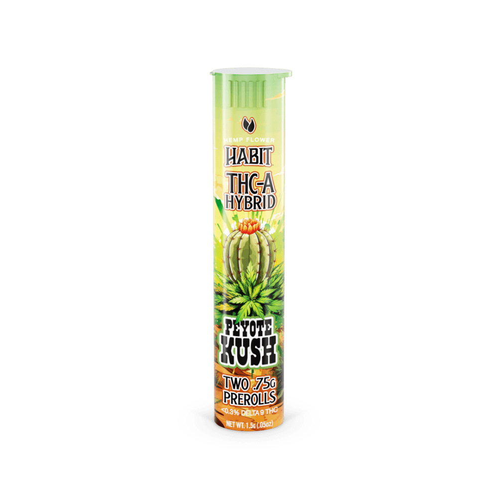 THCA.75g PRE - Rolls 2Pk Peyote Kush (Hybrid) Case of 20 - Mystic Journey Path