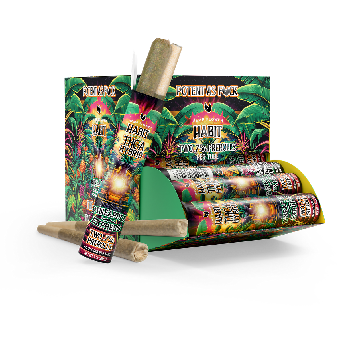 THCA.75g PRE - Rolls 2Pk Pineapple Express (Hybrid) Case of 20 - Mystic Journey Path