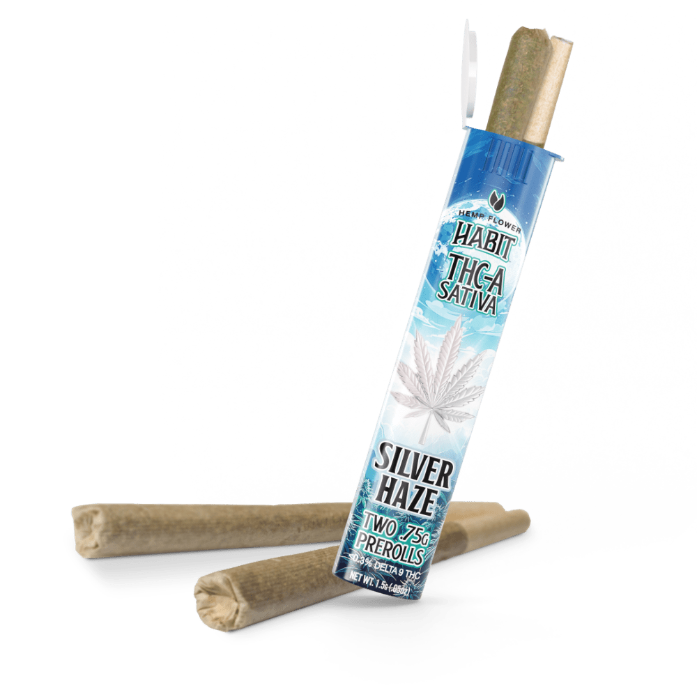 THCA.75g PRE - Rolls 2Pk Silver Haze (Sativa) Case of 20 - Mystic Journey Path