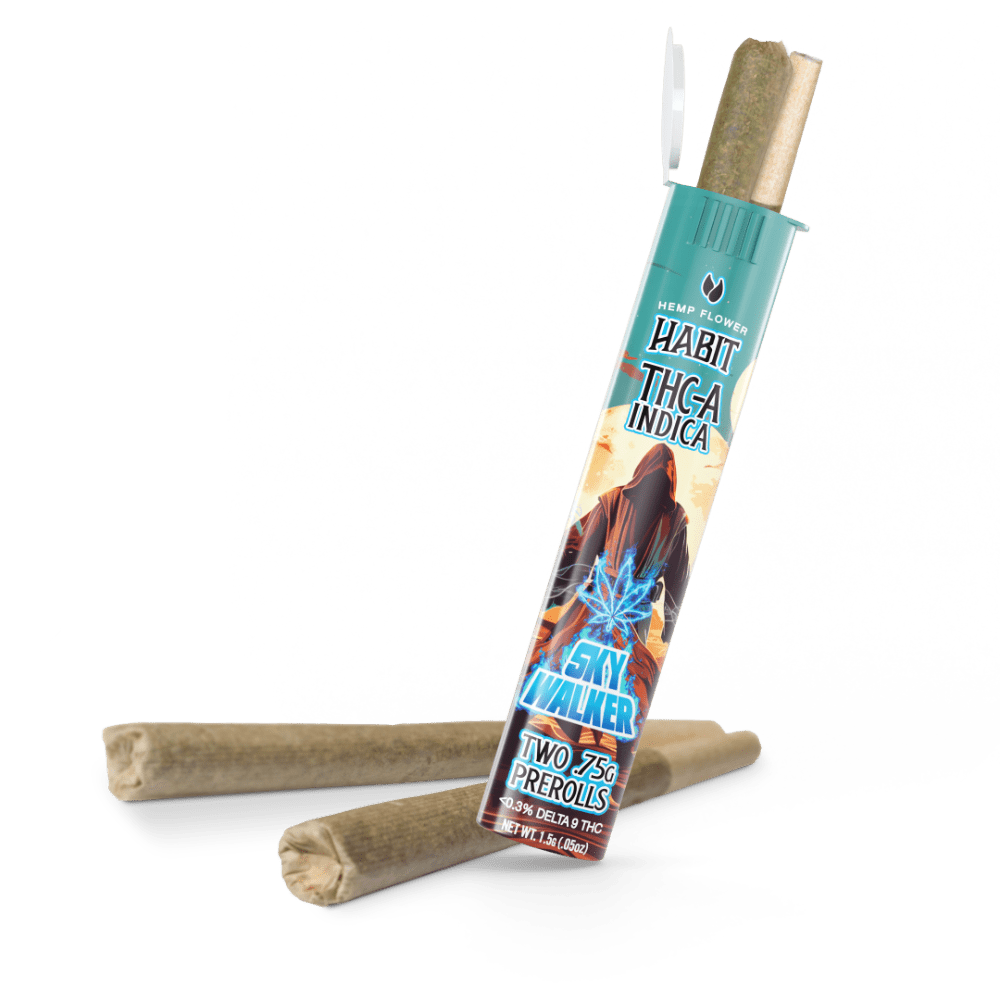 THCA.75g PRE - Rolls 2Pk Sky Walker (Indica) Case of 20 - Mystic Journey Path