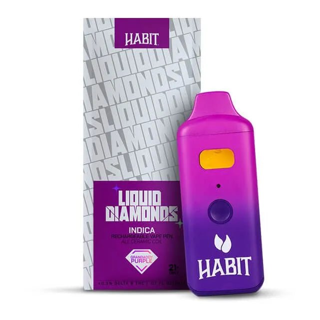 THCP Liquid Diamonds - Granddaddy Purps 2g Rechargeable Vape (Indica) - 10 Pack - Mystic Journey Path