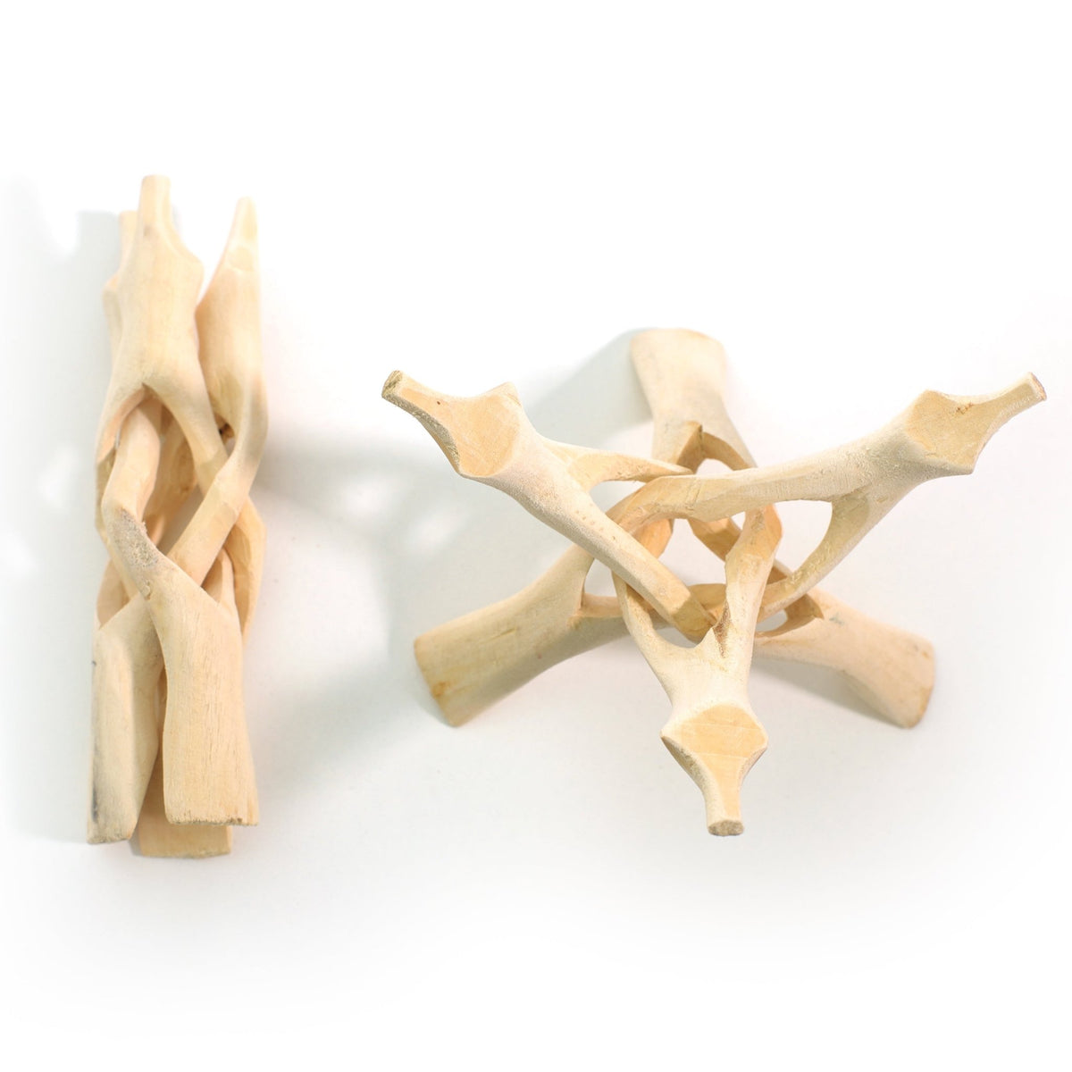 Tripod 6" Natural Eucalyptus Wood (fits Abalone shells 5 - 7")  - Mystic Journey Path