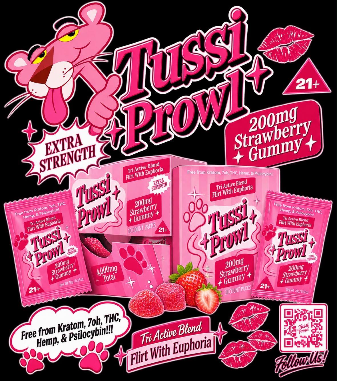 Tussi Prowl Gummies – Extra Strength 200mg - (Box of 20) - Mystic Journey Path