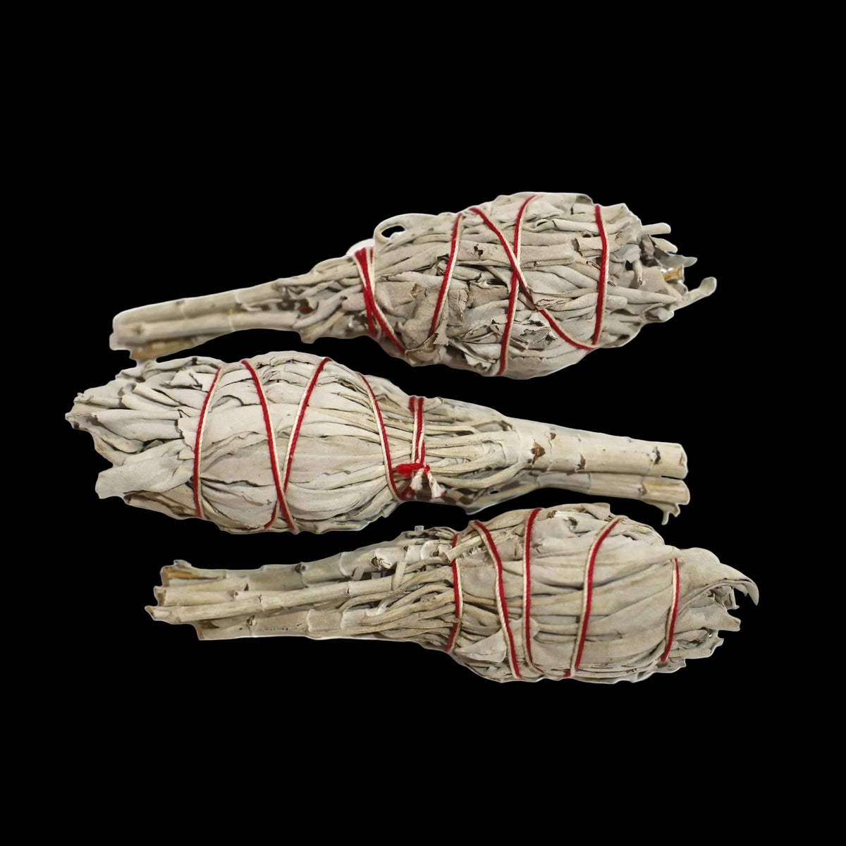 White Sage Smudge Stick - 3 Mini Bundles (4"-5") - Wholesale and Retail Prabhuji's Gifts  - Mystic Journey Path