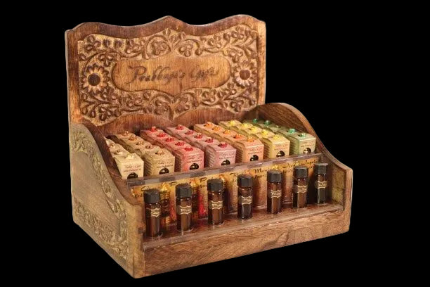 Wholesale Opening Bundle - Attar Oil - Display Rack with Complete Line 0.1 oz (3 ml) - 35 Bottles - Tree Spirit Wellness